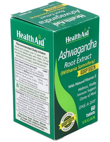 Ashwagandha (Withania Somnifera) 60 Comp de Health Aid