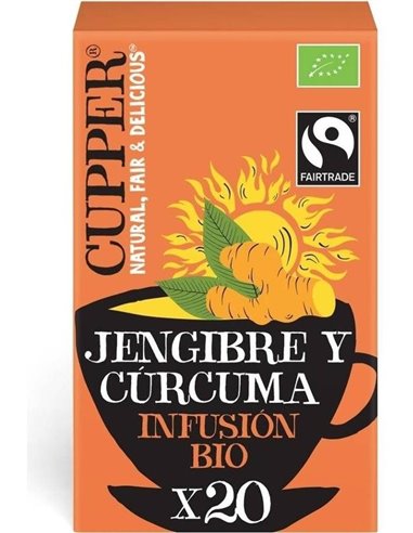 Jengibre Y Curcuma Infusion 20Bolsitas. Bio de Cupper