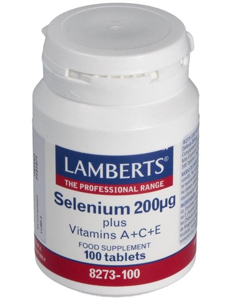 Selenio 200 µg con Vitaminas A+C+E 100 Tabs. de Lamberts
