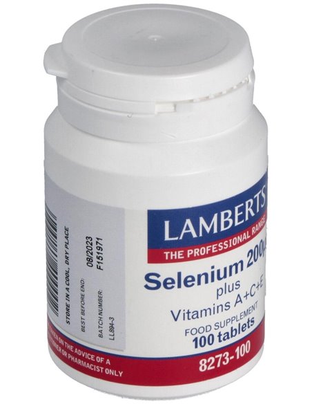 Selenio 200 µg con Vitaminas A+C+E de Lamberts