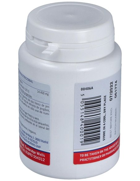 Jengibre 14.400 mg (24 mg de gingeroles) 60 Caps. de Lamberts