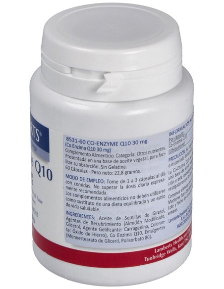 Coenzima Q10 30 mg 60 Caps. de Lamberts