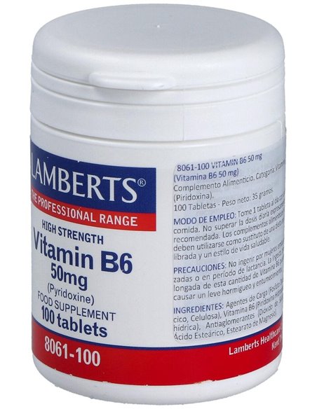 Vitamina B6 50 mg (Piridoxina) de Lamberts