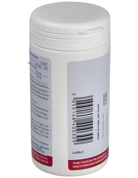 Vitamina C 500 mg + Bioflavonoides Time Release 100 Tabs. de Lamberts