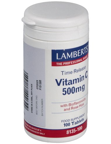 Vitamina C 500 mg + Bioflavonoides Time Release de Lamberts