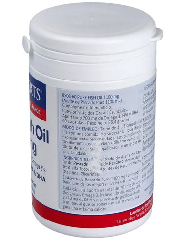 Aceite de Pescado Puro 1100 mg 60 Caps. de Lamberts