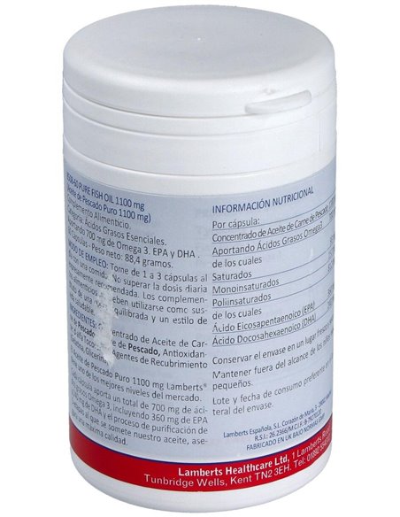 Aceite de Pescado Puro 1100 mg de Lamberts