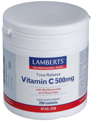Vitamina C 500 mg + Bioflavonoides Time Release de Lamberts