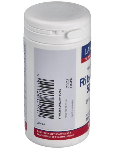 Riboflavina 50 mg (Vitamina B2) de Lamberts