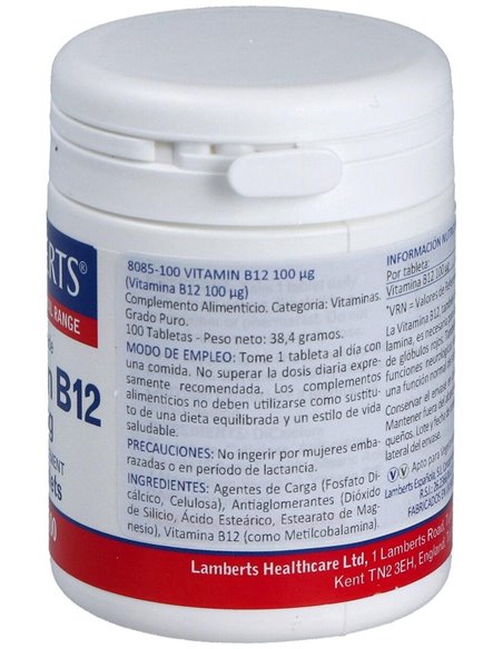 Vitamina B12 100 µg de Lamberts