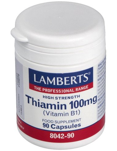 Tiamina 100 mg (Vitamina B1) 90 Caps de Lamberts
