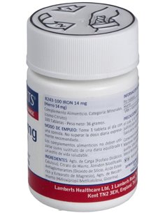 Hierro 14 mg (Como citrato) de Lamberts 2