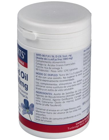 Aceite de semillas de Lino 1000 mg 90 Caps. de Lamberts