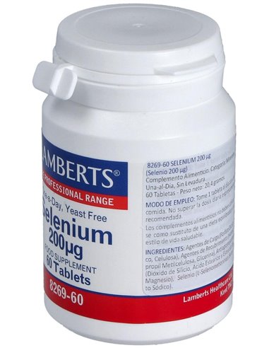 Selenio 200 µg (Como L-Selenometionina) 60 Tabs. de Lamberts