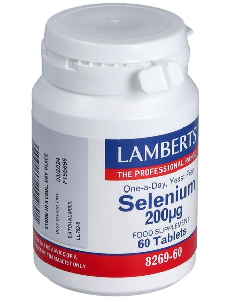 Selenio 200 µg (Como L-Selenometionina) 60 Tabs. de Lamberts