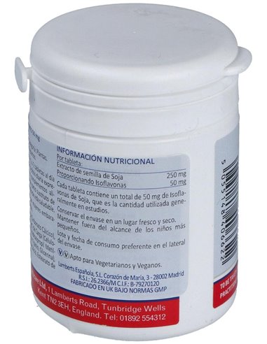 Isoflavonas de Soja 50 mg 60 Tabs. de Lamberts