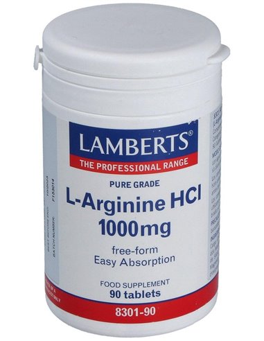 L-Arginina HCl 1000 mg 90 Tabs. de Lamberts