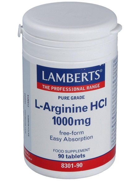 L-Arginina HCl 1000 mg 90 Tabs. de Lamberts