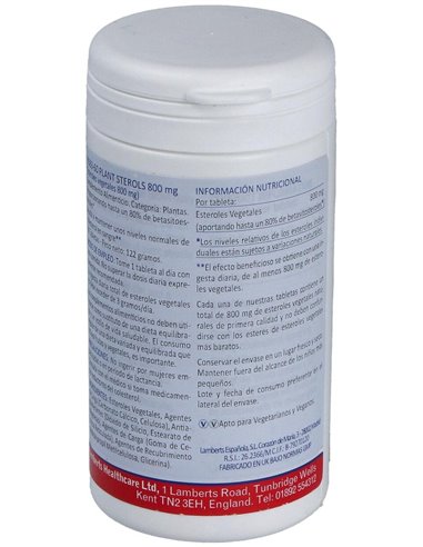 Esteroles Vegetales 800 mg  60 Tabs. de Lamberts