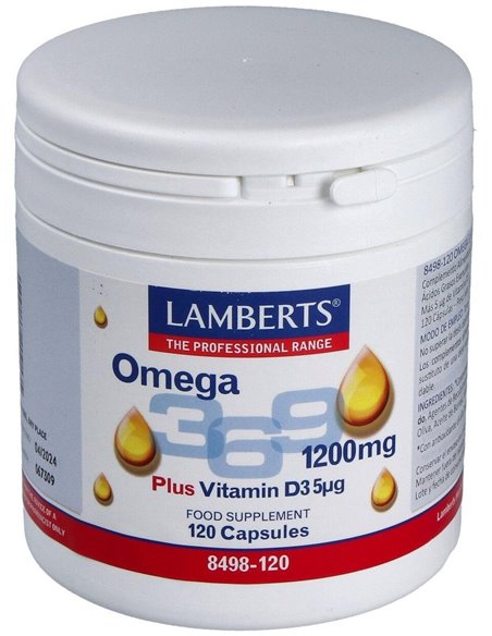 Omega 3,6,9 1200 mg + Vitamina D3 de Lamberts
