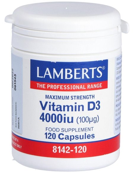 Vitamina D3 4000 UI (100 µg) 120 Caps. de Lamberts