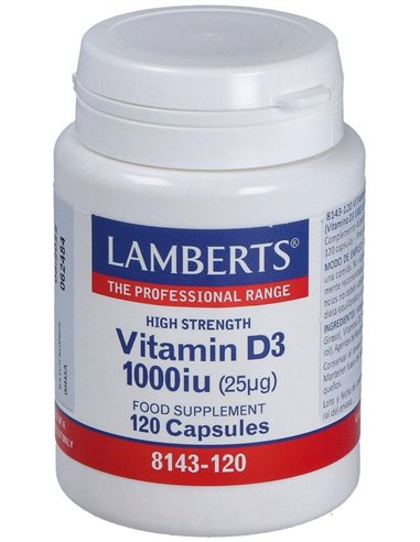 Vitamina D3 1000 UI (25 µg) de Lamberts