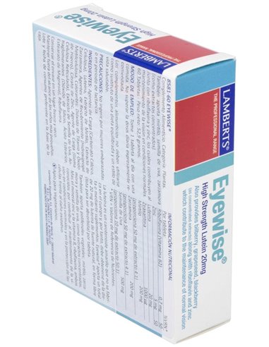 Eyewise® (Luteína, Zeaxantina,Plantas, Vit, Min) 60 Tabs. de Lamberts