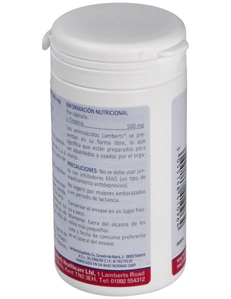 L-Tirosina 500 mg de Lamberts