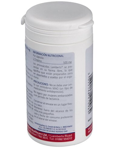 L-Tirosina 500 mg de Lamberts
