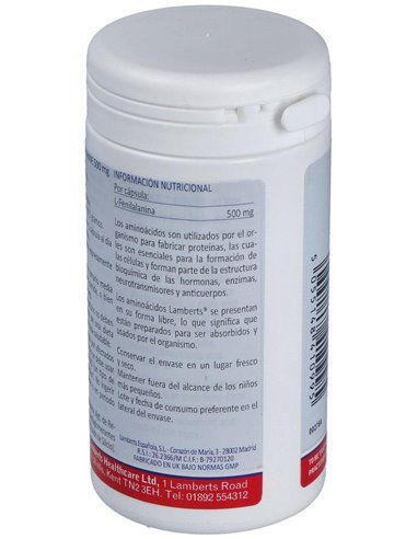 L-Fenilalanina 500 mg de Lamberts