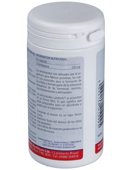 L-Fenilalanina 500 mg de Lamberts