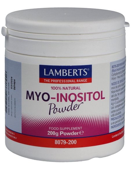 Myo Inositol en polvo 100% Natural 200 g de Lamberts