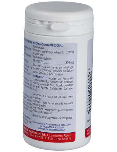 Aceite del fruto del Espino Amarillo 1000 mg 30 Caps. de Lamberts