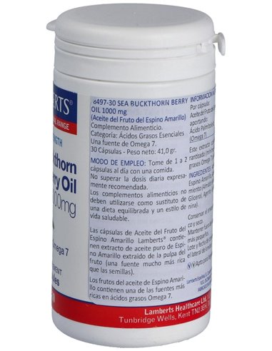 Aceite del fruto del Espino Amarillo 1000 mg 30 Caps. de Lamberts