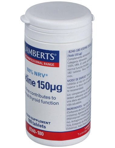 Yodo 150 µg (Como yoduro de potasio) de Lamberts