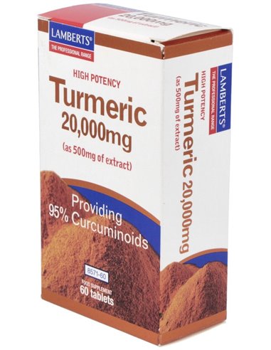 Cúrcuma (Turmeric) 20.000 mg 60  Tabs. de Lamberts