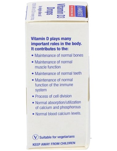 Vitamina D3 líquida 20 ml / 600 gotas de Lamberts