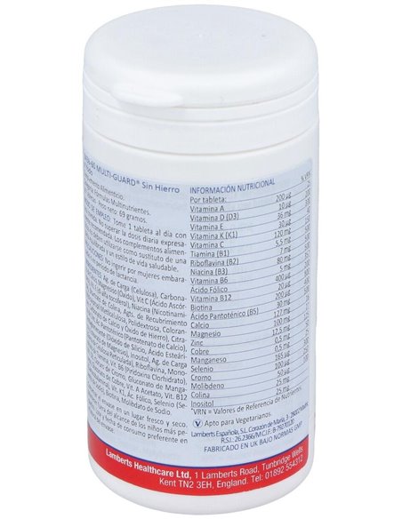Multi-Guard® Iron Free (Sin hierro ni Yodo) de Lamberts