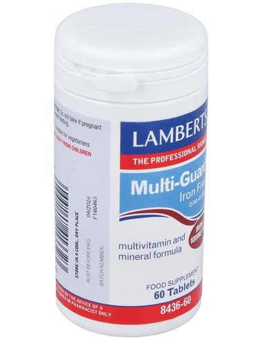 Multi-Guard® Iron Free (Sin hierro ni Yodo) 60 Tabs. de Lamberts