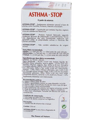 Asthma-Stop                                                     250 ml de Lusodiete