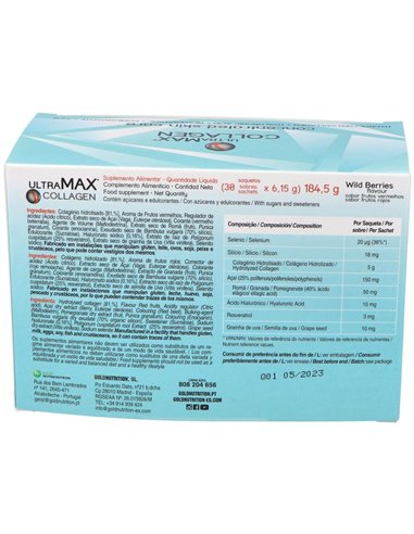 Ultramax Colageno 30Sbrs. de Gold Nutrition