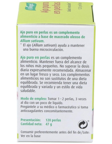 Ajo Puro 120Perlas de A.Vogel