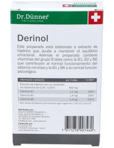 Derinol (Deprinol) (Hiperico) 40Cap. Dr.Dunner de Salus 2