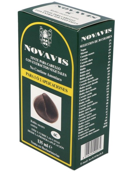 Tinte Novavis 6C Rubio Oscuro Ceniza 135Ml. de Novavis