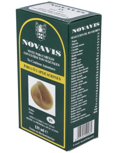 Tinte Novavis 8N Rubio Claro 135Ml. de Novavis