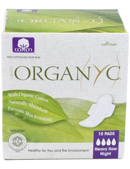 Compresas Con Alas Noche 10Ud. de Organyc