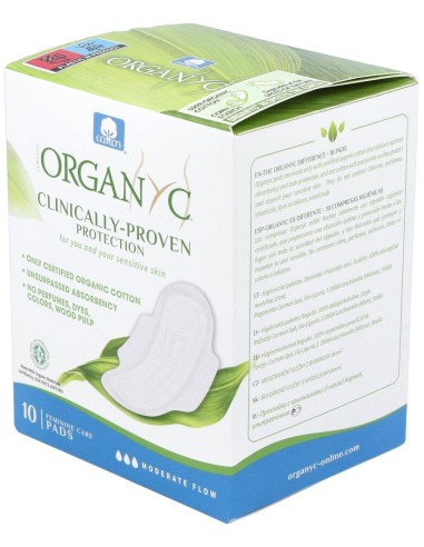 Compresas Con Alas Dia 10Ud. de Organyc