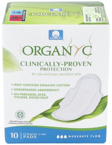 Compresas Con Alas Dia 10Ud. de Organyc