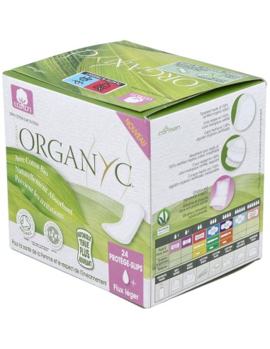 Salvaslip (bolsa ind) 100% algodón orgánico, 24ud de Organyc