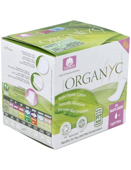 Salvaslip (bolsa ind) 100% algodón orgánico, 24ud de Organyc